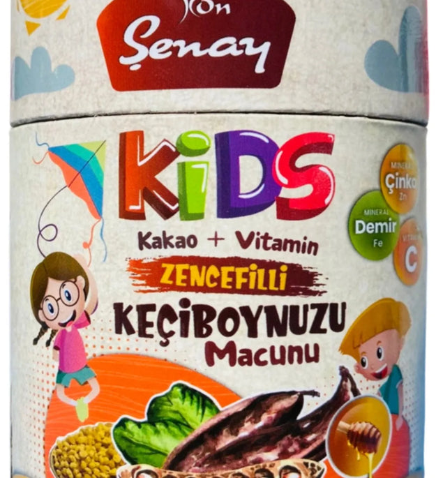 Şenay Kids Macun 240gr – Natuurlijke Kindersiroop met Johannesbrood, Cacao & Vitaminen