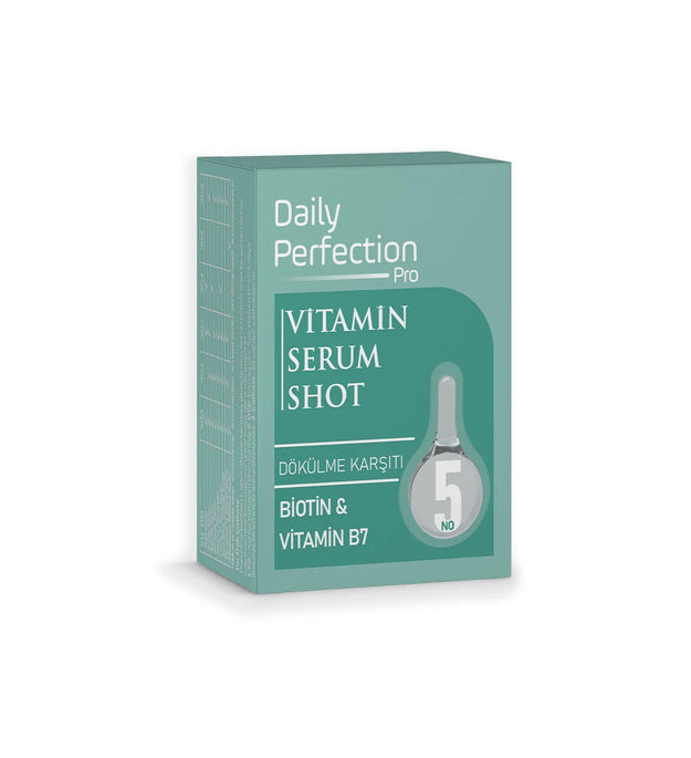 DP Daily Perfection Vitamine Serum Shot No:5 – 2x6 ml – Anti-Haaruitval, Haarversterkend & Herstel – Met Biotine & Keratine