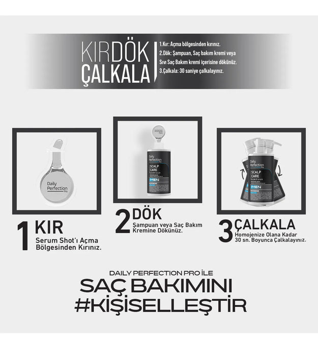Daily Perfection PRO Haarserum voor Mannen No:7 | 2x6 ml | Haaruitvalpreventie | Versterking van Haar | Vermindert Dunsing