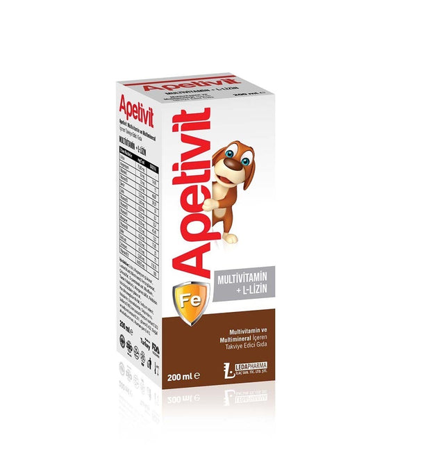 Ledapharma Apetivit Siroop | Eetlust Stimulerend Supplement | Multivitaminen & Mineralen | 200 ml | Voor Kinderen & Volwassenen