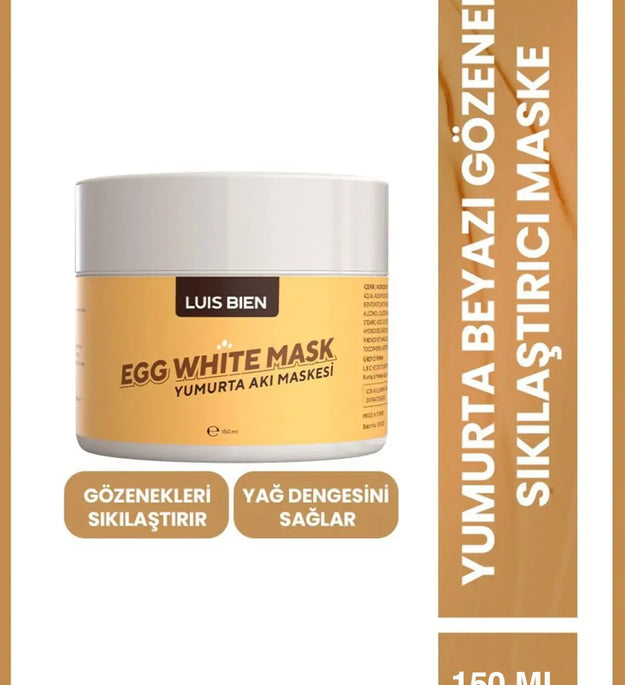 Luis Bien Egg White Gezichtsmasker – Diepe Reiniging, Poriën Verkleinen & Talgcontrol – 125ml