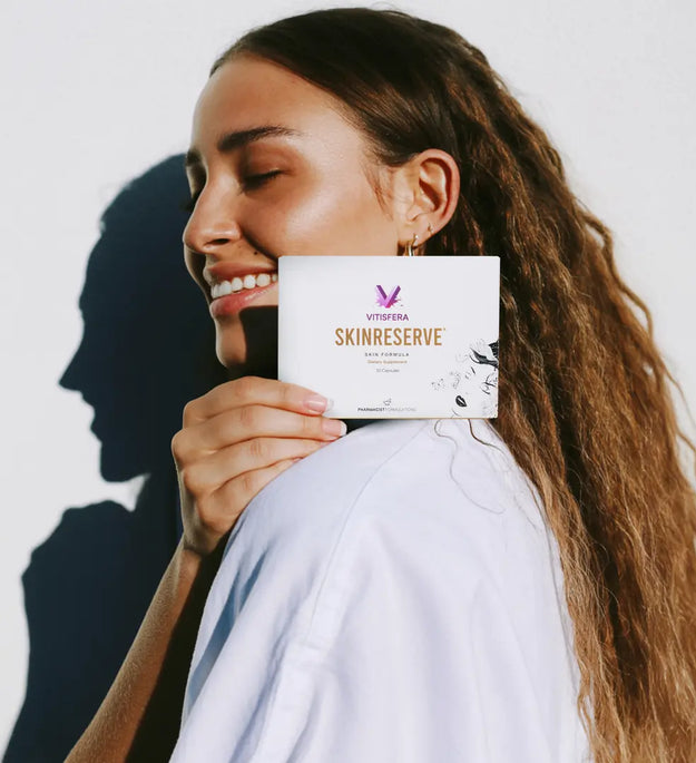 Vitisfera SkinReserve – Anti-Aging Formula met Biotine, Vitamine A, Zink & Saw Palmetto – High Effective Research-Based Skin Supplement – 30 Capsules