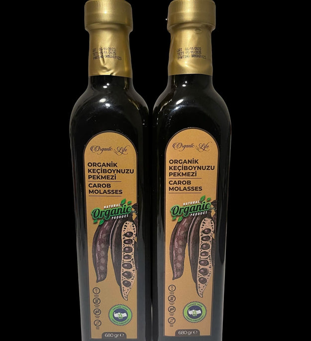 Organik Yaşam - Keçiboynuzu Şurubu | Magnezyum & Demir ve Antioksidanlar Açısından Zengin | Enerji Seviyesini Artırma | Doğal şeker ikamesi | Keçiboynuzu Pekmezi | Harnup Pekmezi | 680GR |