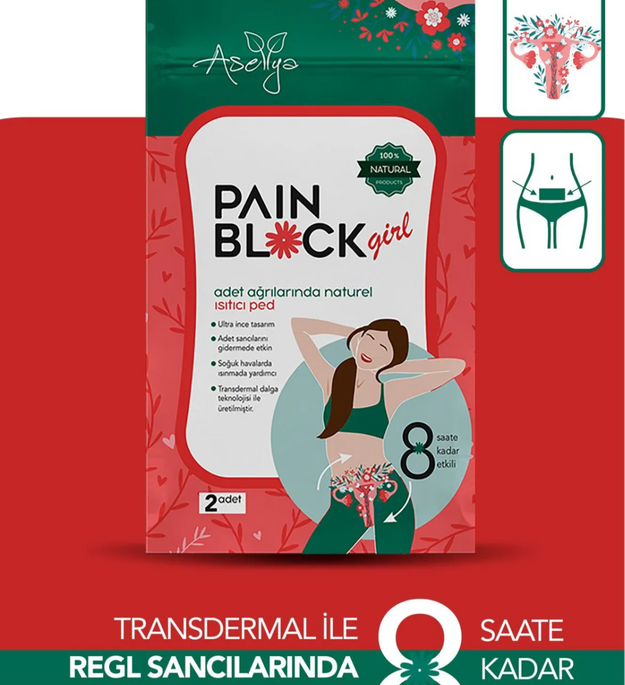 Aselya Pain Block Girl Regl Bandi | Tegen Menstruatiepijn | Transdermale Pleister | 2 Pleisters