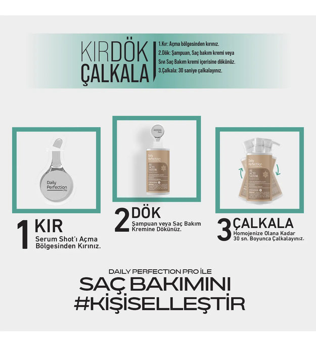 DP Daily Perfection Vitamine Serum Shot No:5 – 2x6 ml – Anti-Haaruitval, Haarversterkend & Herstel – Met Biotine & Keratine