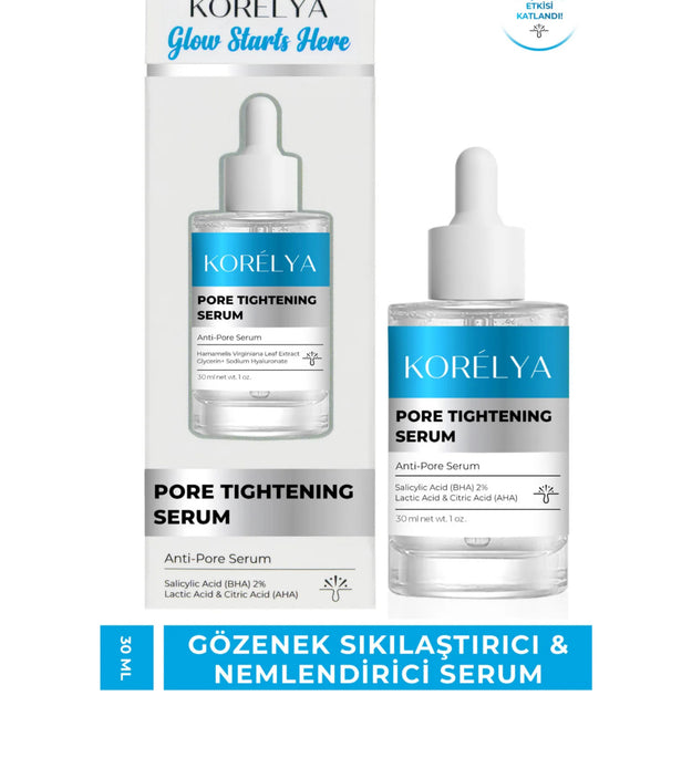 Korélya Pore Tightening & Hydrating Serum – Glow Boost voor Strakke & Verfijnde Porieën 30ml