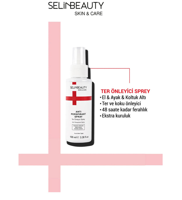 Selin Cigerci Ter Önleyici Spray Deodorant 100 ml – Anti-Transpirant Spray voor Oksels, Lichaam & Voeten – Tegen Zweten & Geur – Voor Alle Huidtypes | Selin Beauty