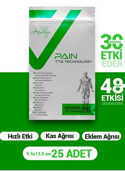 ASELYA Painless Band - Agri bandi – Pijnstillende Snelwerkende Tape voor Alle Gewrichtpijn en Spierpijn 25 pleisters) | Bekend onder bouwvakkers | Ideaal voor sporters | Painless Night