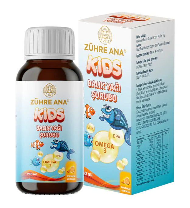 Zühre Ana Omega 3 Visolie Siroop – Voor Groei en Ontwikkeling (200ml)