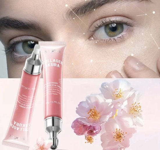 Sadoer Japan Collagen Sakura 20ml | Japanse Skincare | Eye Cream | Anti-Aging | Hydraterend | Verstevigend | Tegen Wallen & Donkere Kringen | Collageen Boost