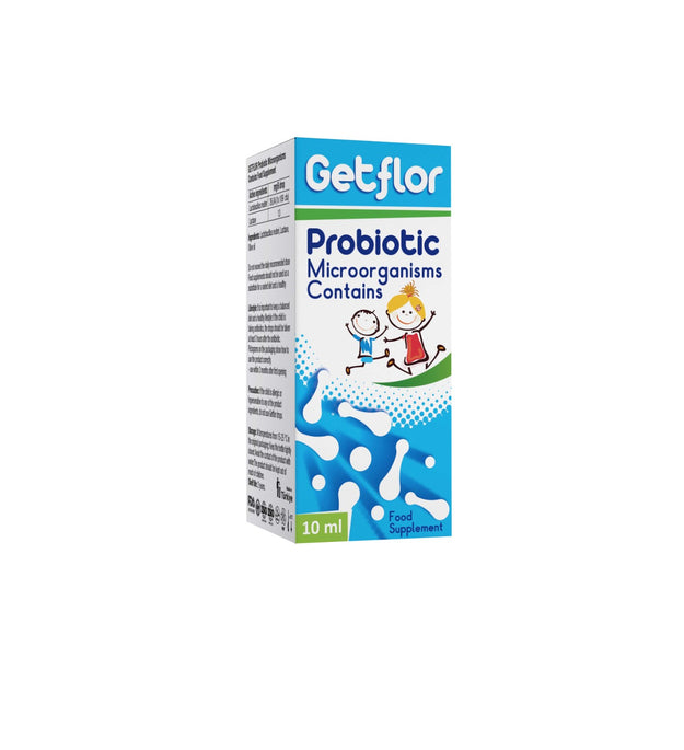 Ledapharma Getflor Kids Probiotic | Probiotica voor Kinderen | Gezonde Darmflora & Weerstand | Vloeibaar 10 ml | Vanaf 2 Jaar