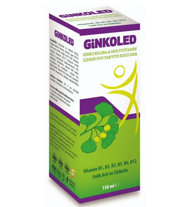 Ledapharma Ginkoled | Ginkgo Biloba Supplement | Cognitieve Ondersteuning | Energie & Geheugen | 150 ml Siroop / 30 Tabletten