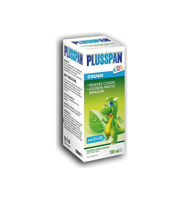 Ledapharma Plusspan Kids | Plantaardig Hoestsiroop voor Kinderen | Ondersteunt Luchtwegen & Ademhaling | 100 ml