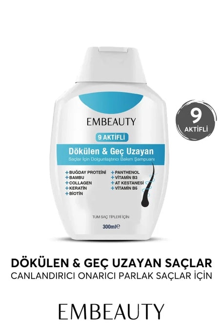 Embeauty - Kolajen Şampuan 200 (ml.) | Saç Dökülmesine Karşı & Saç Büyümesini Uyarır