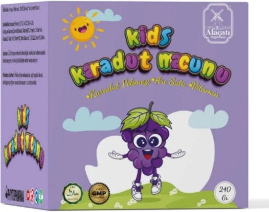 Phytopharma Kids Dut Pekmezi Ot Macunu - 240GR | Çocuklar İçin Vitamin ve Mineralli Bitkisel Macun! Çocuklarda büyüme atağına yardımcı olur | Karadut Pekmezi | Arı sütü