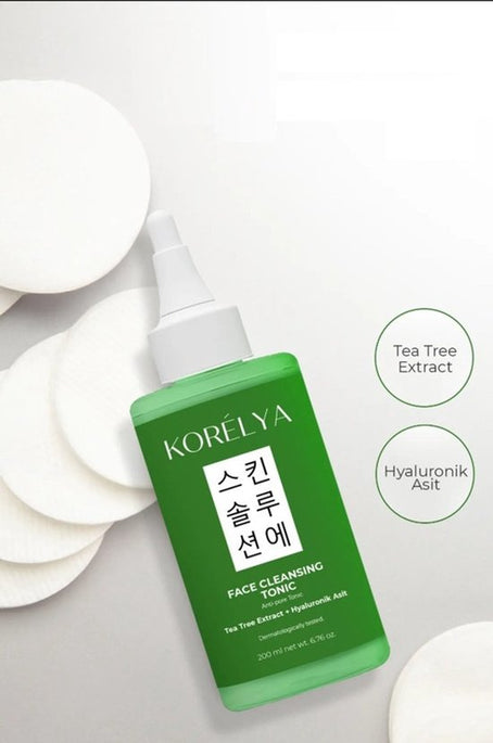 Korelya - Gezichtsreiniging Tonic 200 (ml.)| Reinigt tot diep in je huid - Tea Tree Extract & hyaluronzuur