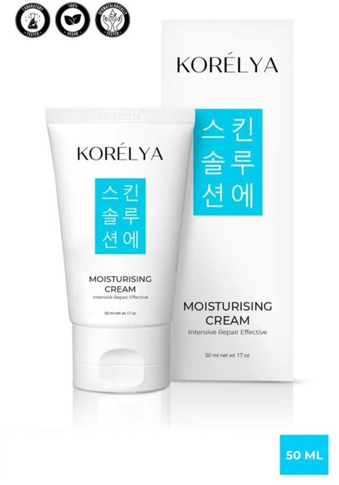 Korelya - Moisturising Cream 50ml | Intense Hydraterende Crème op Waterbasis | 한국 스킨케어