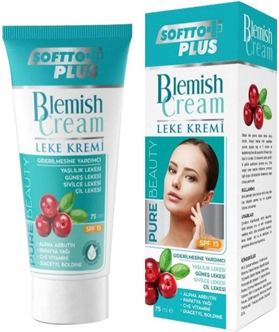 Softto Plus - Leke Kremi | Kirlilik Kremi | Güneş Koruma Faktörü 15 | Alfa Arbutin | Cilt temizliği | C Vitamini + E | Saf Güzellik | Kremi Yap 75 (ml.) |