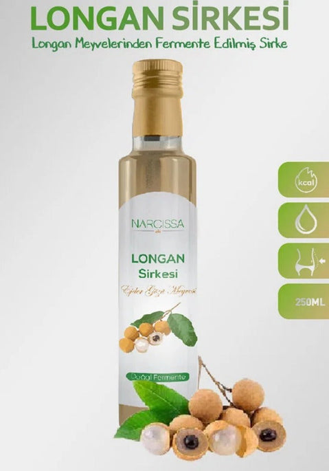 Narcissa - LONGAN Sirkesi - SİRKE 250 (ml.) | Longan Meyvesi | Detoks | Zayıflama Sirkesi | %100 Doğal | Zayiflama Sirke