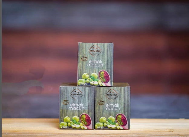 Manisa Birlik - Elma Ezmesi | Elmalı Macun Macunu | Elma & Ot Macunu | 240GRAM | daha iyi bağışıklık sistemi oluşturmak | Vitamin ve mineral açısından zengin | VitaminBombası | Günlük Takviye |