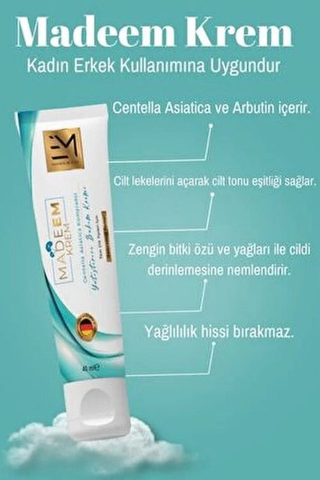 Madeem Krem - Centella(1%) Asiatica Unisex Krem 40 (ml.) | Tüm vücut için evrensel krem
