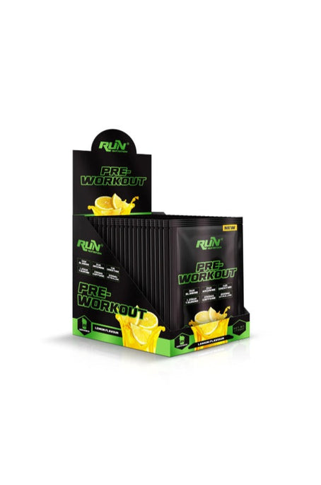 Run Nutrition - Antrenman Öncesi 21 Poşet 210 (gr.) | Limon Aromalı - Tek Kullanımlık Ambalaj