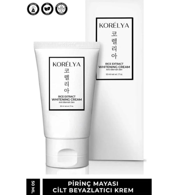 Korelya - Whitening Cream 50 (ml.) | Korean Skin Care anti-pigment crème met Rijstextract
