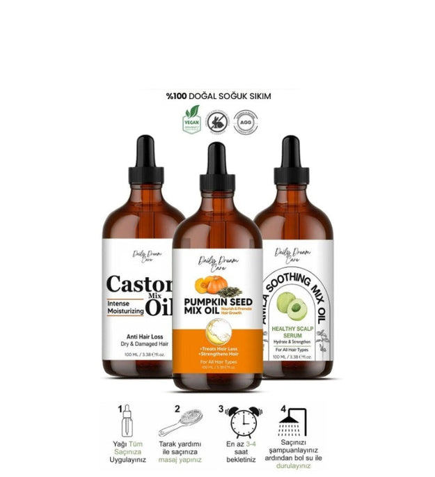 Daily Dream Care -  True Bee Oil Set |  3x100 (ml.) |  Rijk Aan Vitaminen