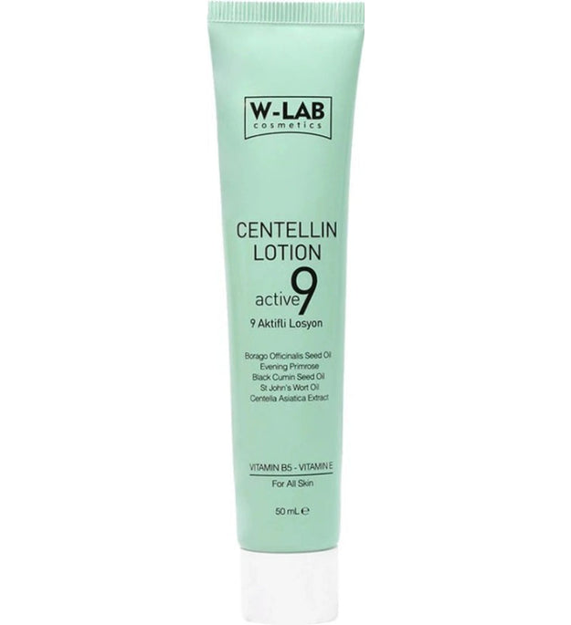 W-Lab - Centellin Losyon 50 (ml.) | 9 Etkin Madde | Pigment lekeleri, akne, gül hastalığı, çatlaklar konusunda yardımcı olur