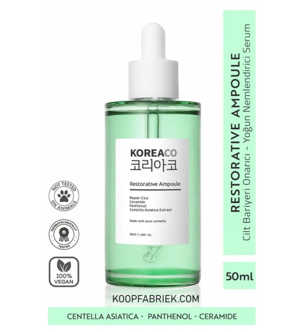 Koreaco - Restoratif Ampul 50 (ml.) | Centella Yüz Serumu Pantenol + Centella(1%)