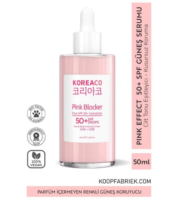 Koreaco - Pembe Engelleyici 50 (ml.) | Yüksek UVB+UVA korumasına sahip güneş serumu