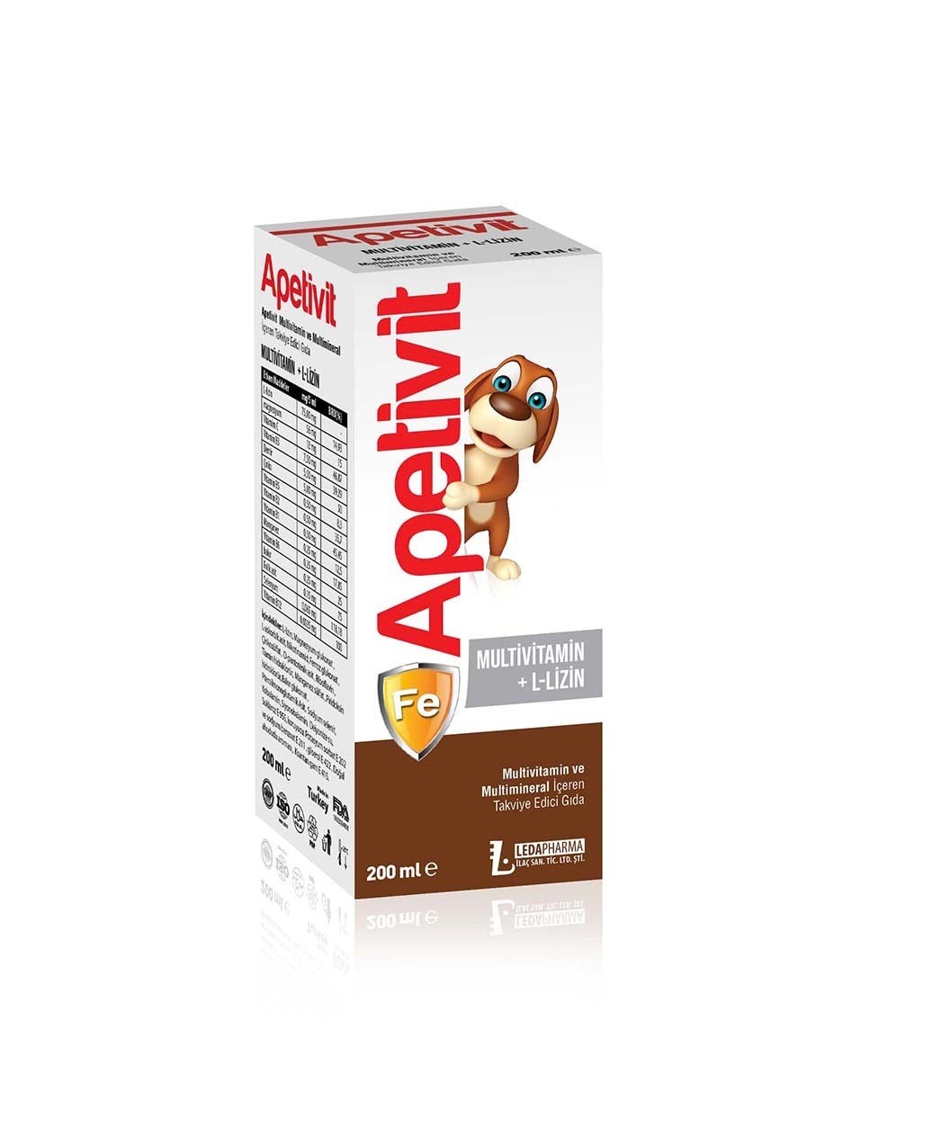 Ledapharma Apetivit Siroop | Eetlust Stimulerend Supplement | Multivitaminen & Mineralen | 200 ml | Voor Kinderen & Volwassenen