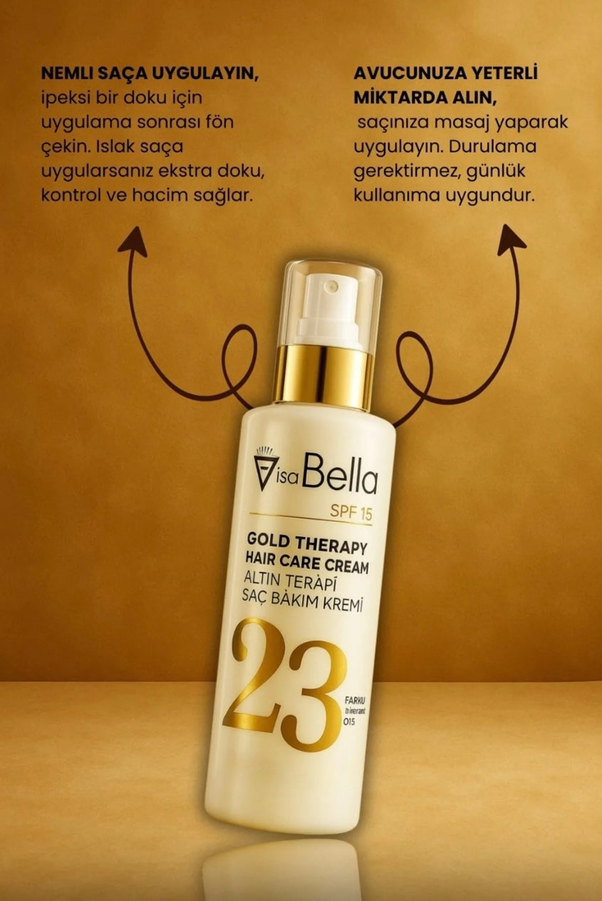 Lisa Bella Gold Therapy Hair Care Cream – SPF 15 – 250ml