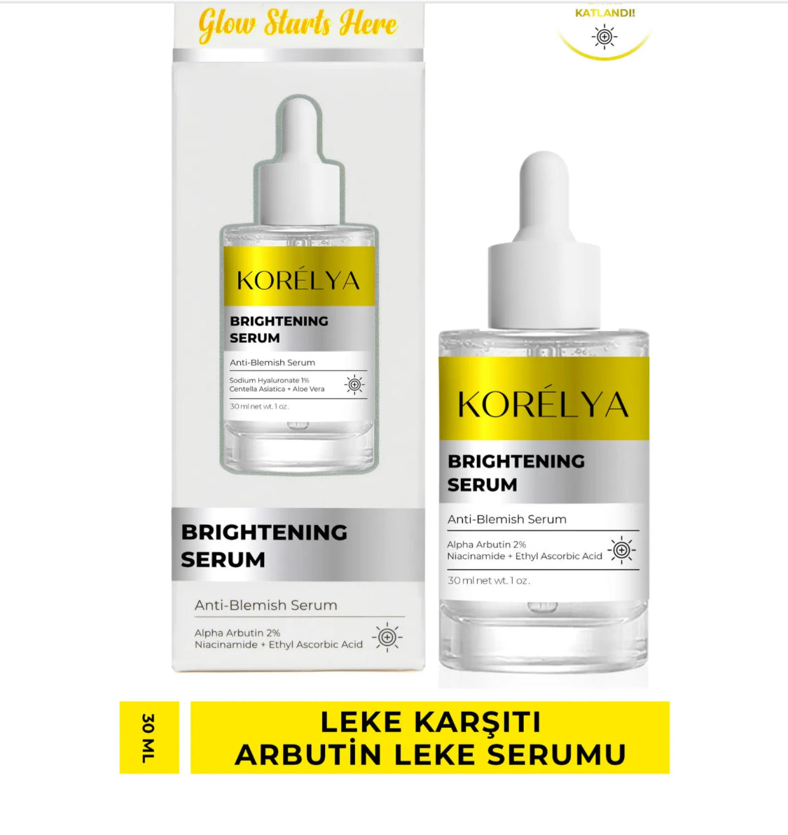 Korélya Brightening & Anti-Spot Serum – Arbutin Power tegen Vlekjes & Doffe Huid 30ml