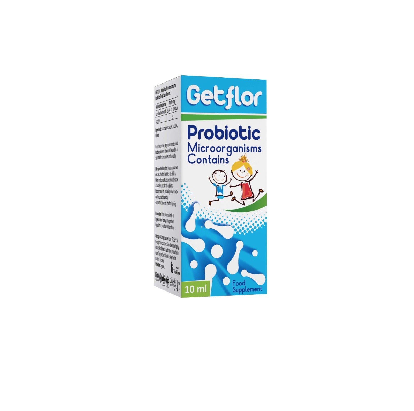 Ledapharma Getflor Kids Probiotic | Probiotica voor Kinderen | Gezonde Darmflora & Weerstand | Vloeibaar 10 ml | Vanaf 2 Jaar