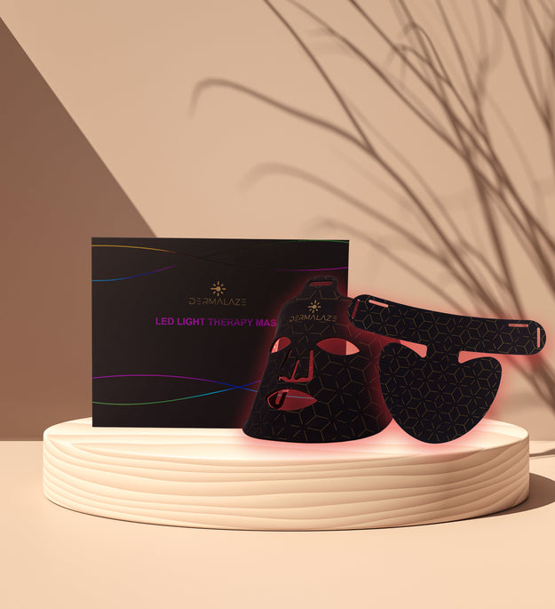 Dermalaze LED Gezichts- & Nekmasker – Zwart
