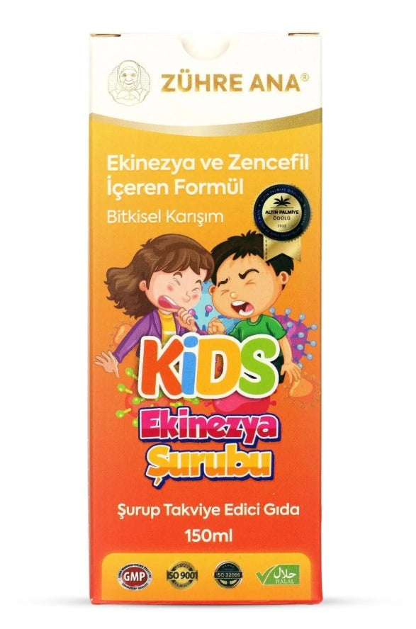 Zühre Ana - Çocuklar İçin Öksürük Şurubu 150 (ml.) | Ekinezya ve zencefilli şurup