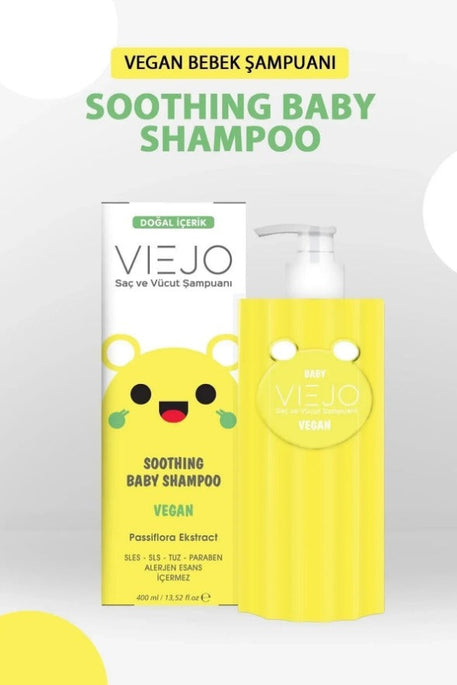 Viejo - Yatıştırıcı Bebek Şampuanı 400 (ml.) | Vegan İçerikli Bebek Şampuanı