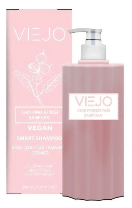 Viejo Vegan Şampuan - 400ML | Cadı Fındığı Yağı ile | Cadı Fındığı Yağı | Saç Dökülmesine ve Kuru Saç Derisine Karşı - Kepeğe Karşı | VEGAN içerikler | Paraben ve tuz içermez |